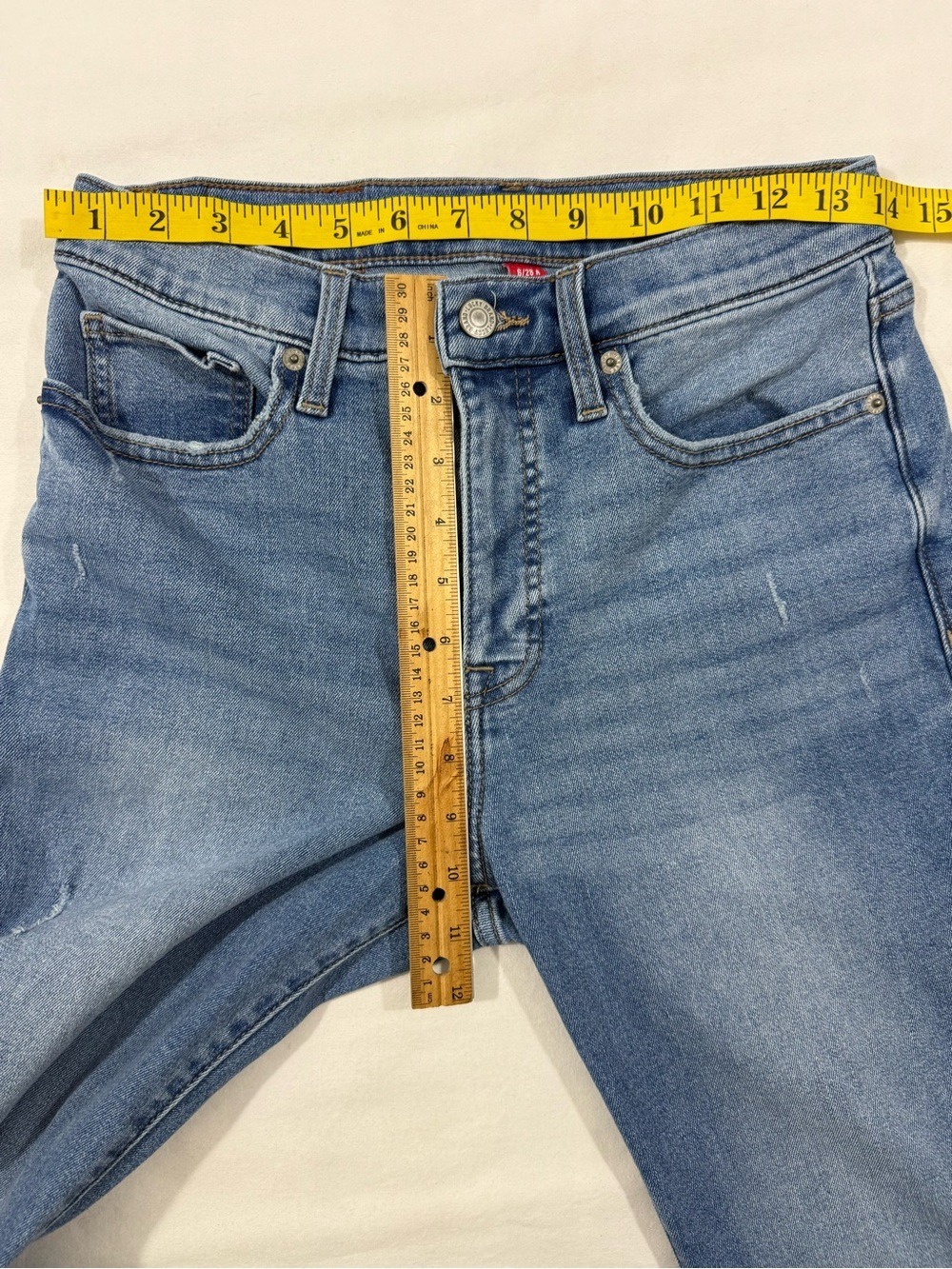 Lucky Brand Stevie High Rise Flare Jeans Light Wash Raw Hem Women’s 28 - Picture 10 of 13